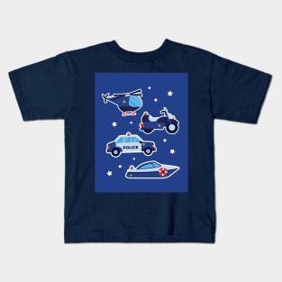 Police vehicles Kids T-Shirt